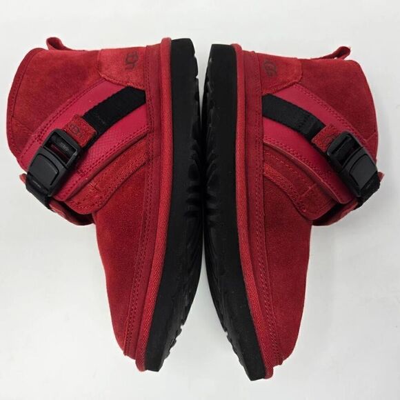 UGG NEUMEL SNAPBACK SAMBA RED SUEDE ANKLE CHUKKA BOOTS WOMENS SIZE 5 MENS SIZE 4 - Picture 8 of 9